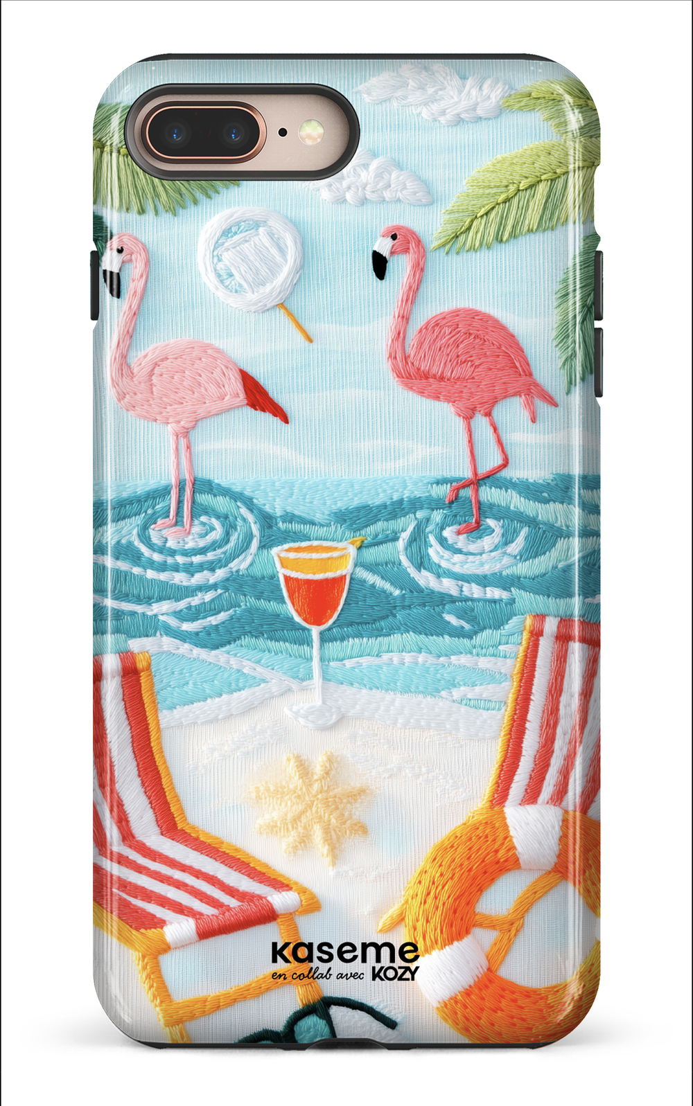 Étui impact pour cellulaire - Flamingo party