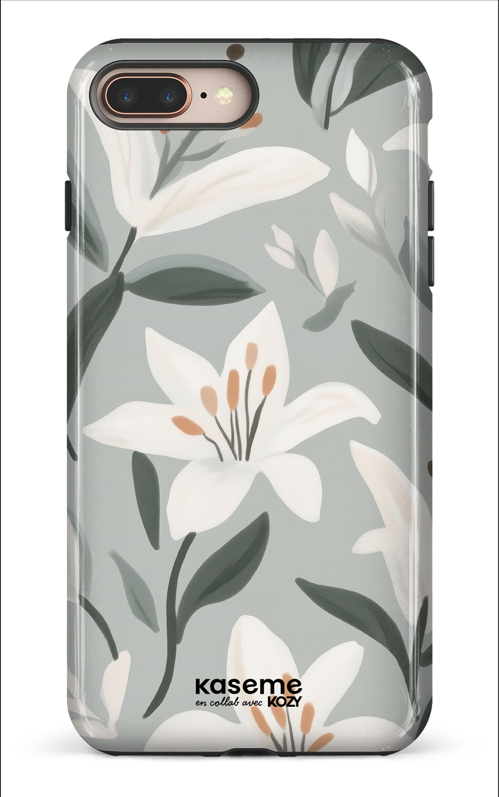 Étui impact pour cellulaire - La danse des lys bleu