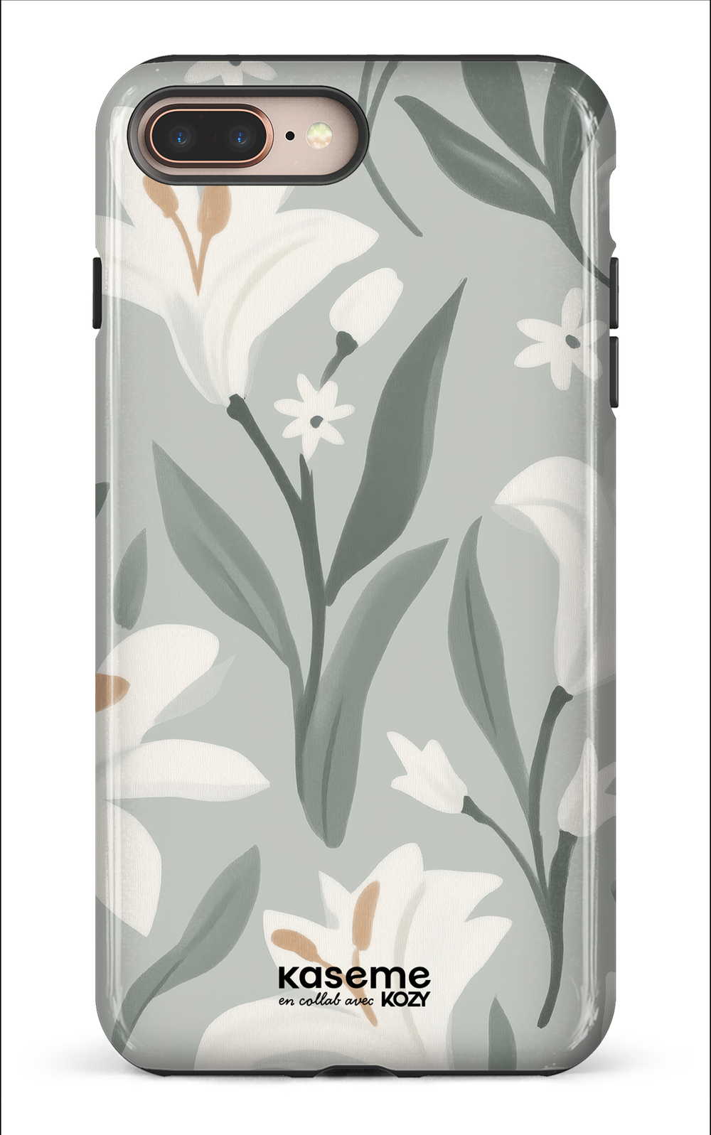 Étui impact pour cellulaire - La danse des lys sauge