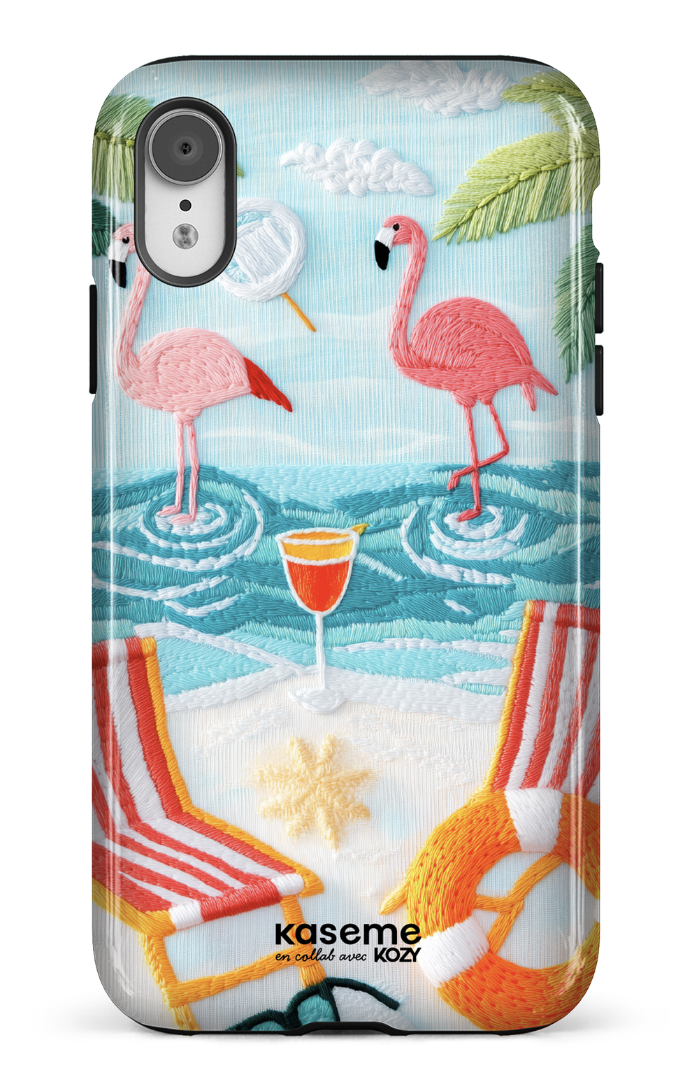 Étui impact pour cellulaire - Flamingo party