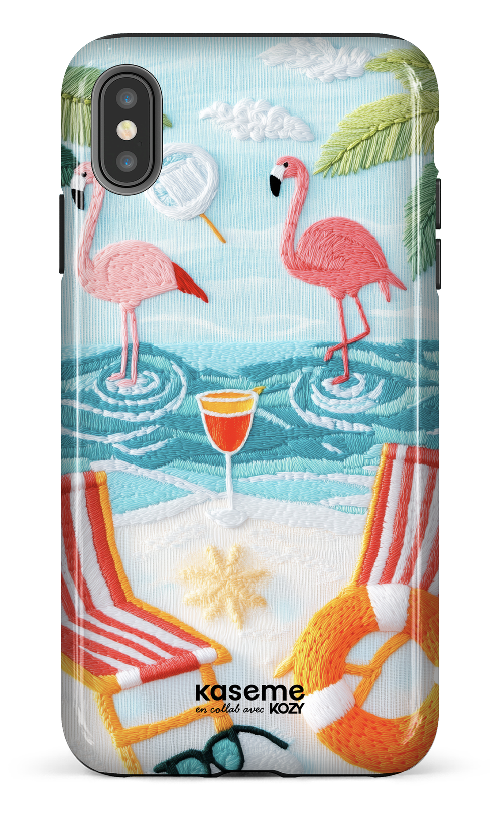 Étui impact pour cellulaire - Flamingo party