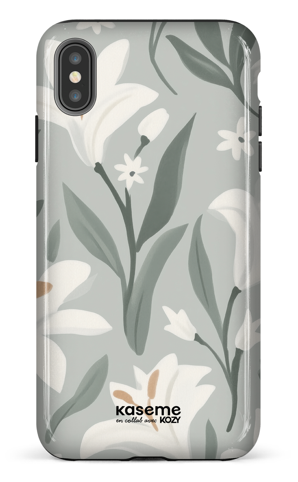 Étui impact pour cellulaire - La danse des lys sauge