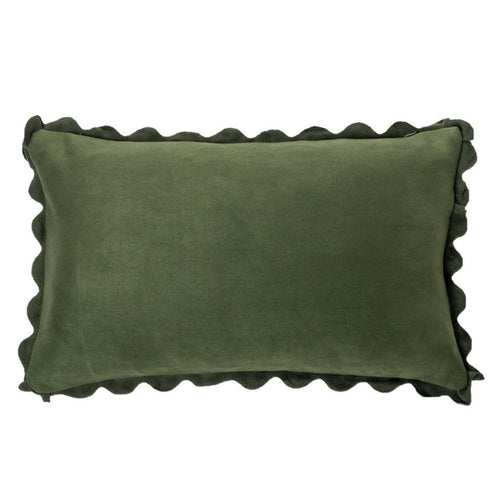 Rectangular cushion green - Ivory