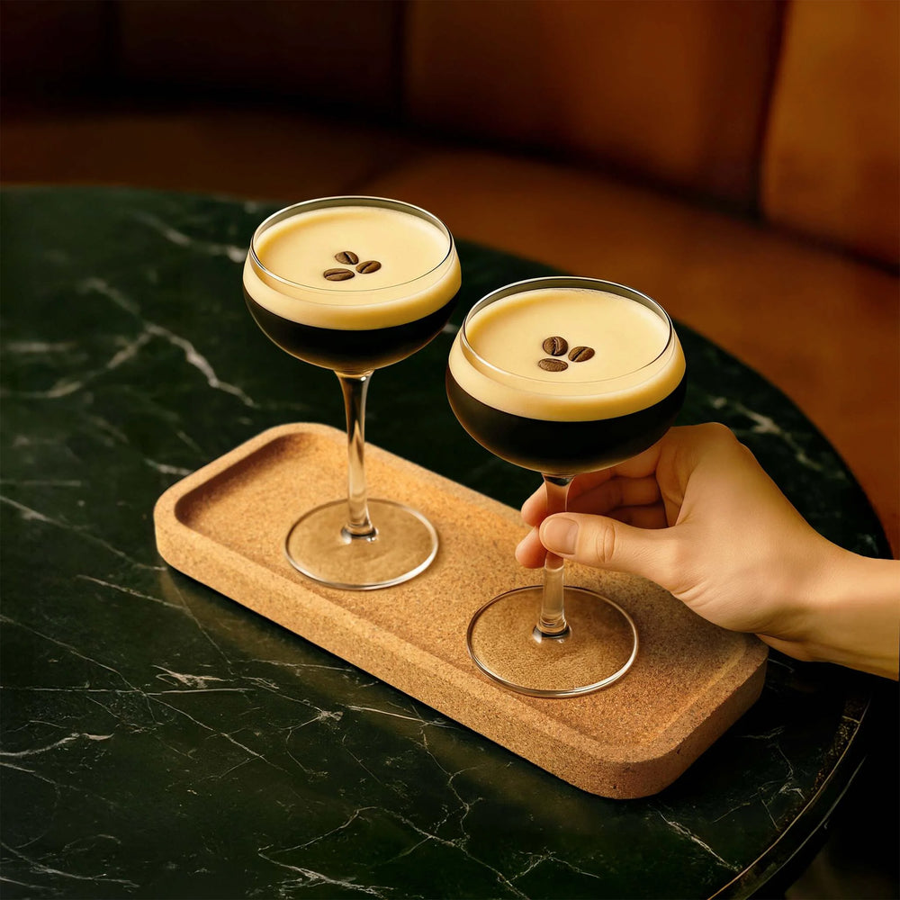 Set of glasses & tray - Espresso martini