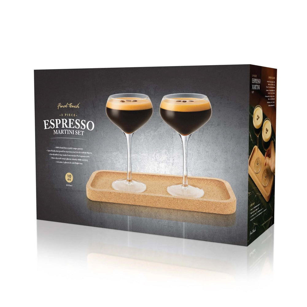 Set of glasses & tray - Espresso martini