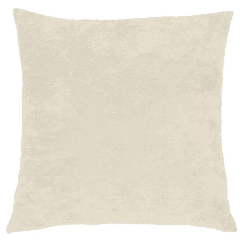 Housse de coussin européen en velours ivoire - Lounge