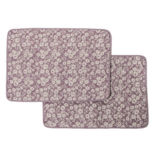 Ensemble de napperons violet fleuris - Maggie