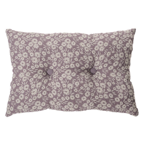 Purple floral rectangular cushion - Maggie