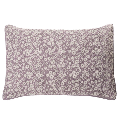 Couvre-oreiller violet fleuri - Maggie