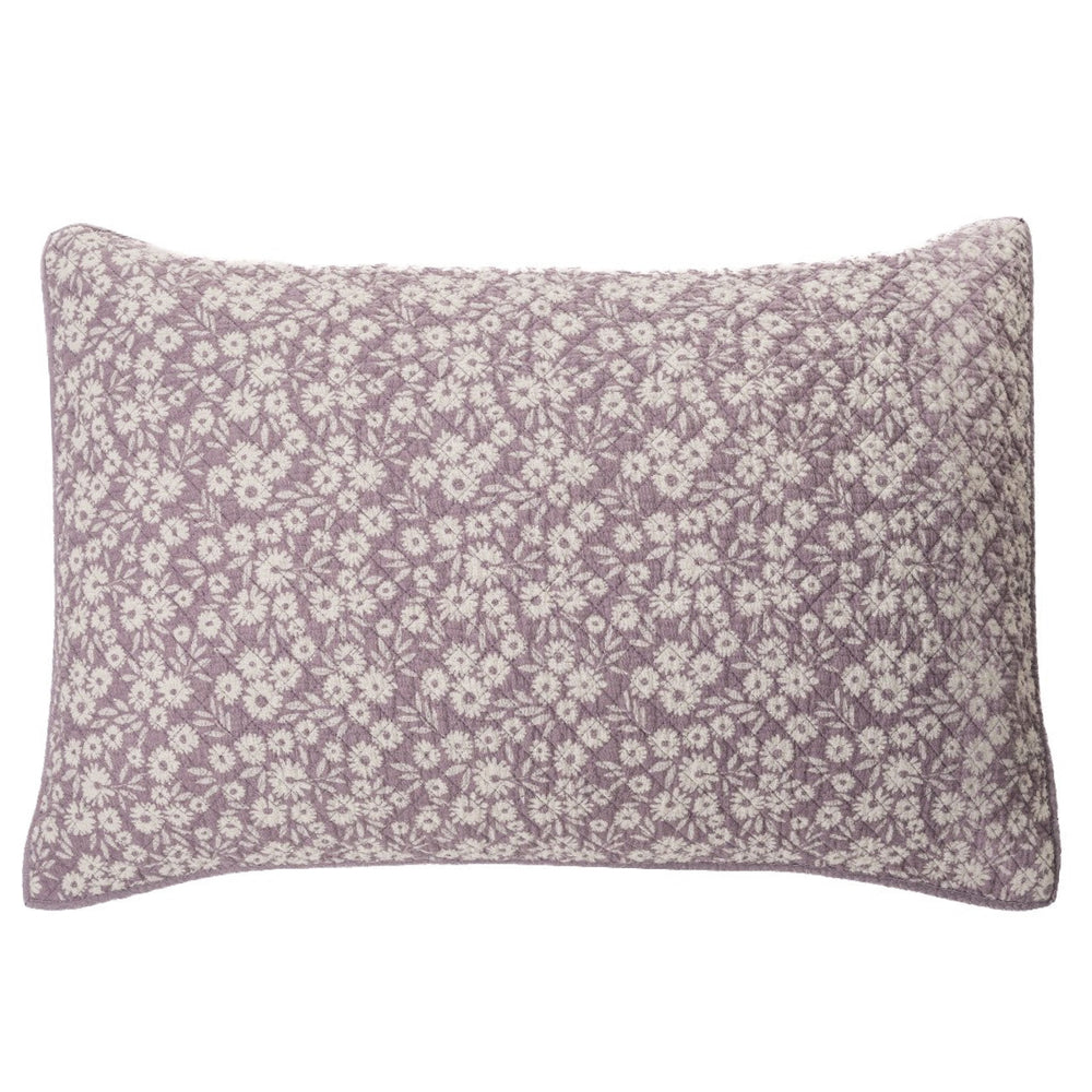 Couvre-oreiller violet fleuri - Maggie