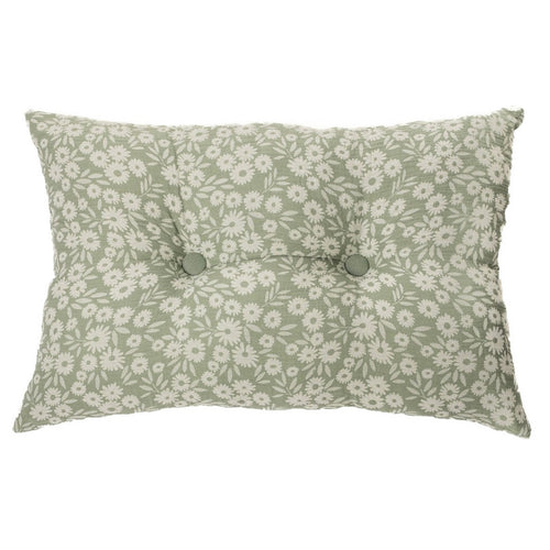Green floral rectangular cushion - Maggie