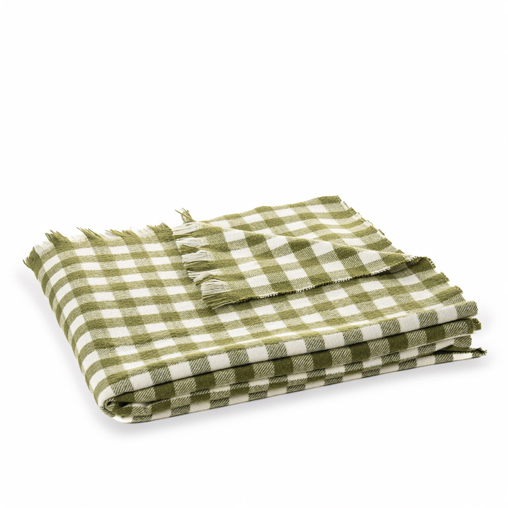 Jeté à carreaux vert - Manos