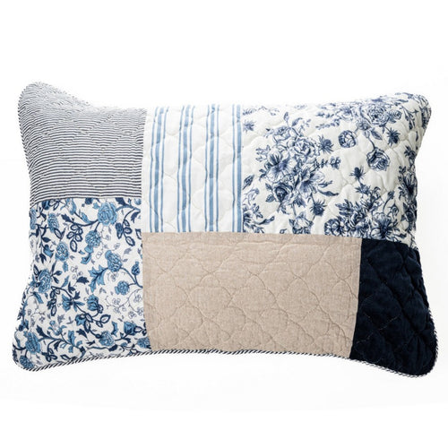 Couvre-oreiller patchwork - Marine