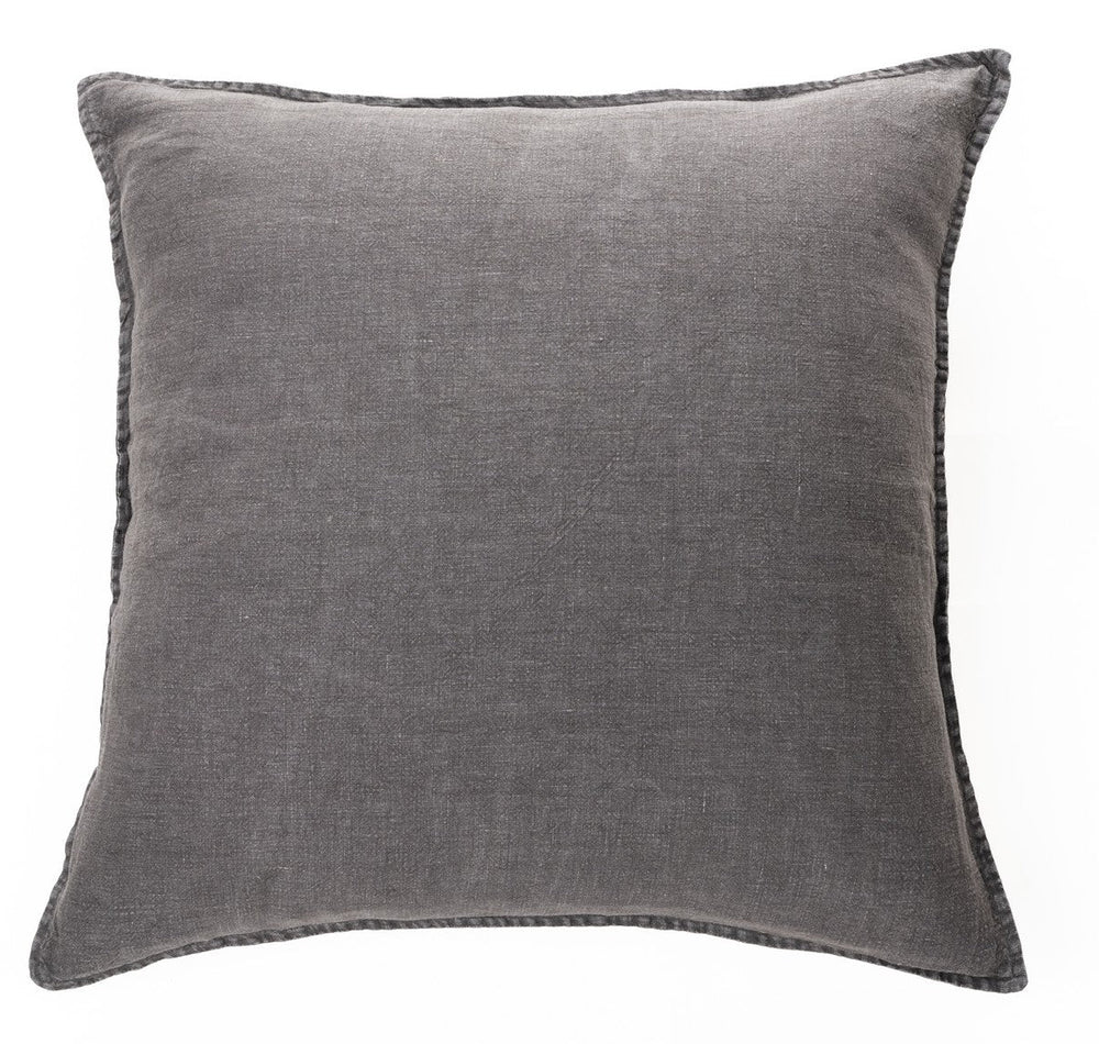 Coussin européen gris - Linen Stone Wash