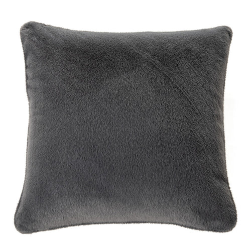 Coussin standard en fausse fourrure grise - Polux