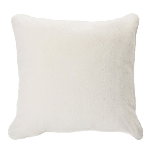 Coussin standard en fausse fourrure crème - Polux