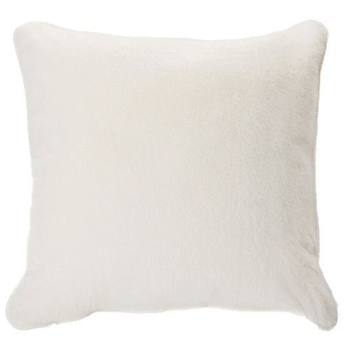 Coussin européen en fausse fourrure crème - Polux