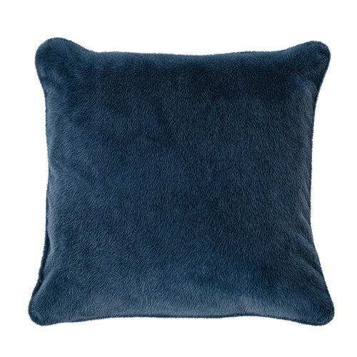 Coussin standard en fausse fourrure bleue - Polux