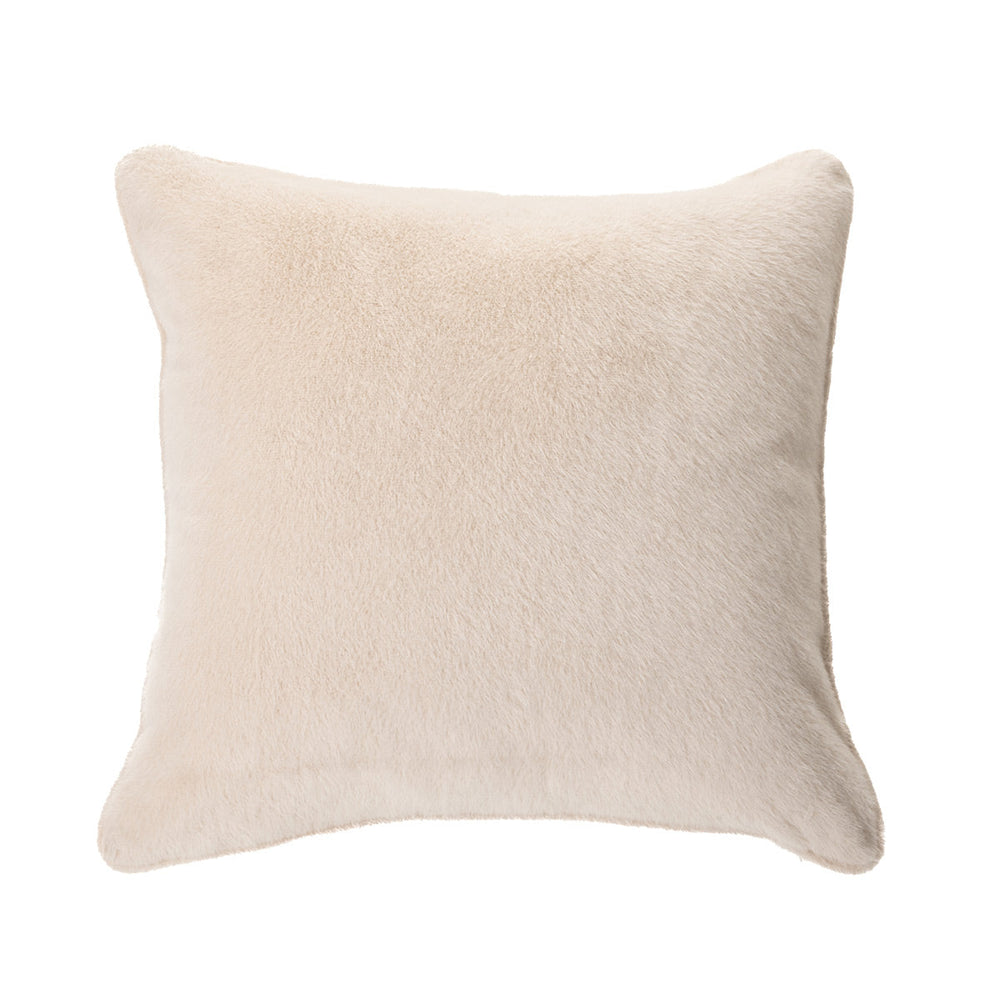 Natural faux fur European cushion - Polux