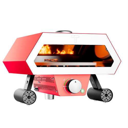 Rotating pizza oven - Red Ronzio 12"