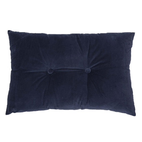 Coussin rectangulaire en velours marine - Riad