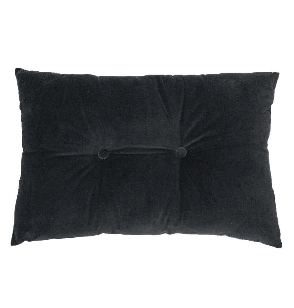 Black velvet rectangular cushion - Riad