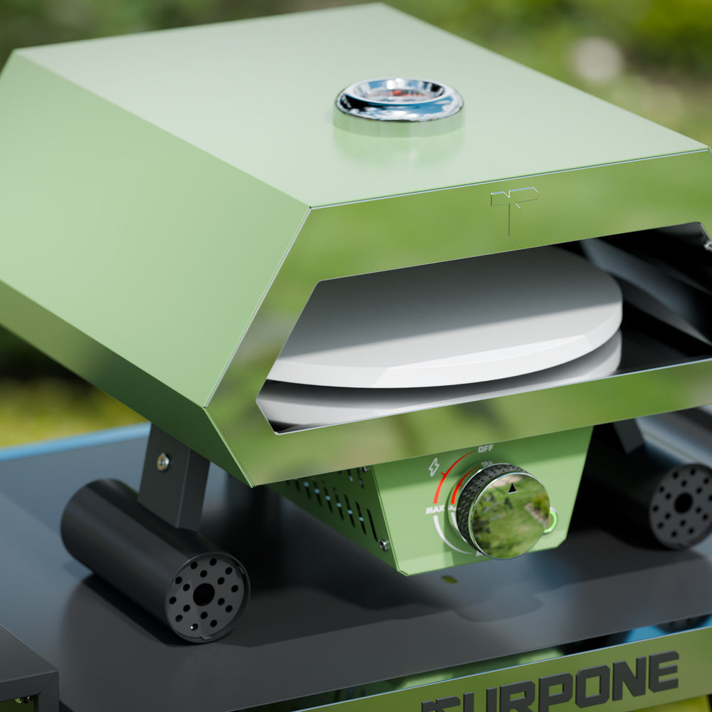 Rotating pizza oven - Green Ronzio 12"