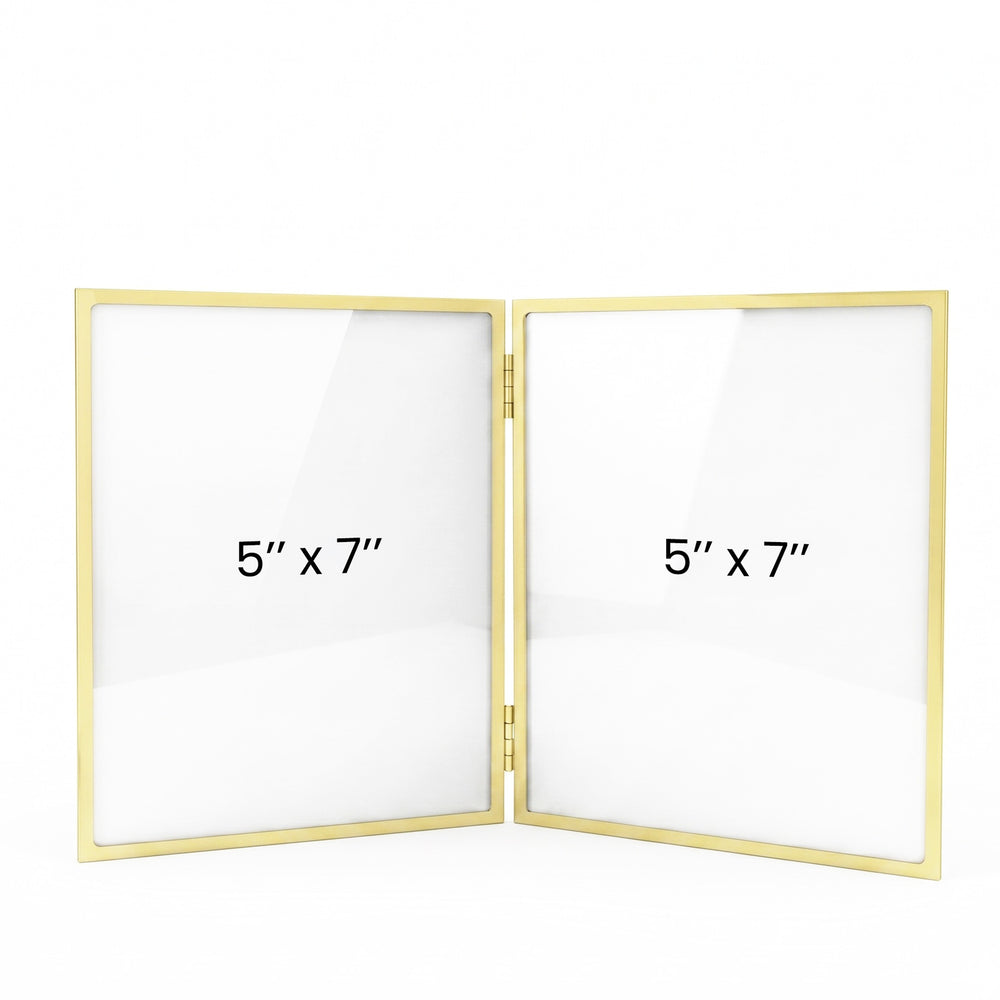 Double Photo Frame Versailles 5x7 - Gold