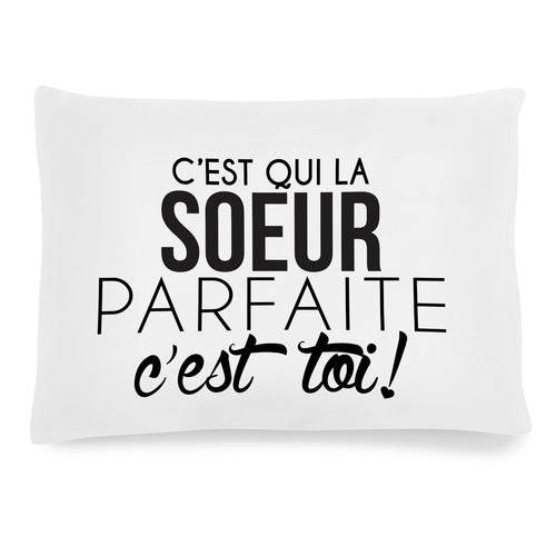 Coussin à texte paysage - Soeur parfaite