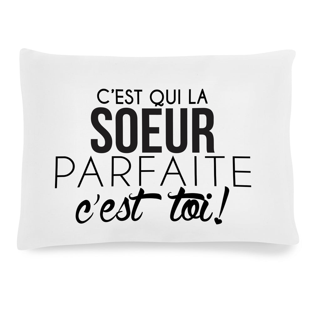 Coussin à texte paysage - Soeur parfaite