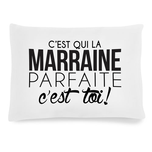 Coussin à texte paysage - Marraine parfaite