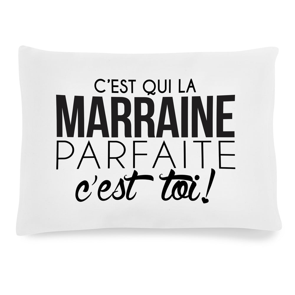 Coussin à texte paysage - Marraine parfaite