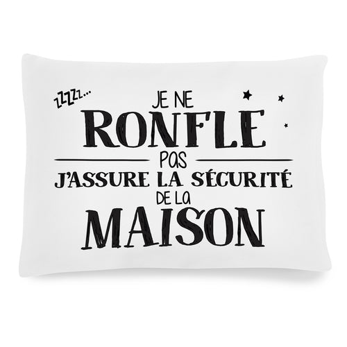 Coussin à texte paysage - Ronfle pas