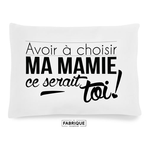 Coussin à texte paysage - Mamie