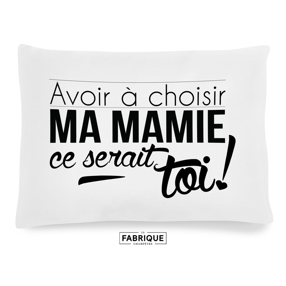 Coussin à texte paysage - Mamie