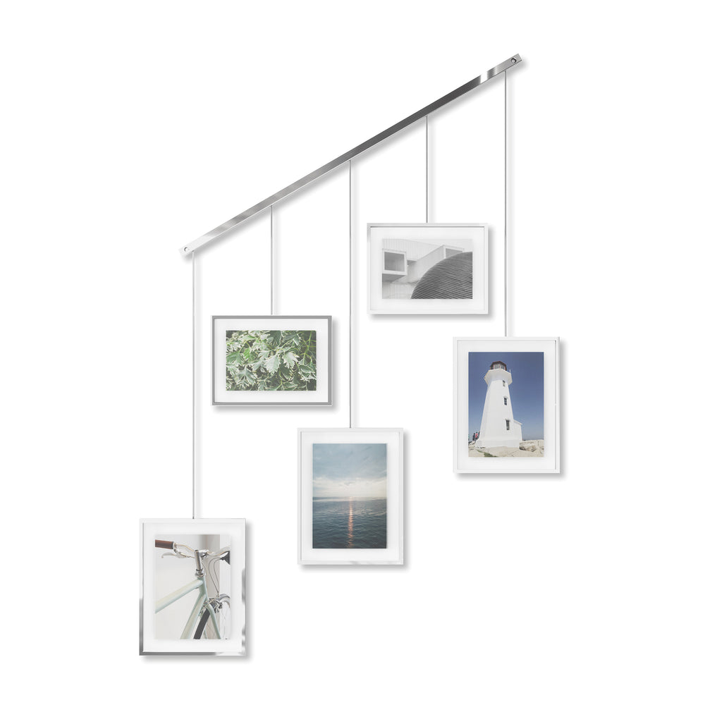 Ensemble de 5 cadres photos suspendus - Exhibit||Hanging picture frame set of 5 - Exhibit
