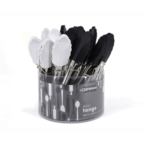 Mini pince en silicone - Noir ou blanc||Mini silicone tongs - Black or white