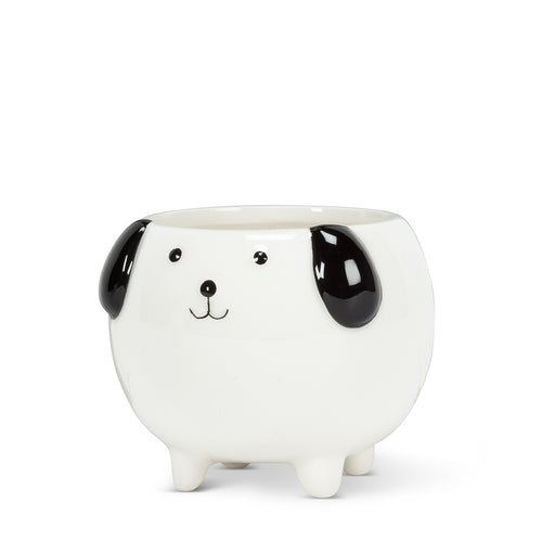 Pot en céramique sur pied - Chien||Standing ceramic pot - Dog