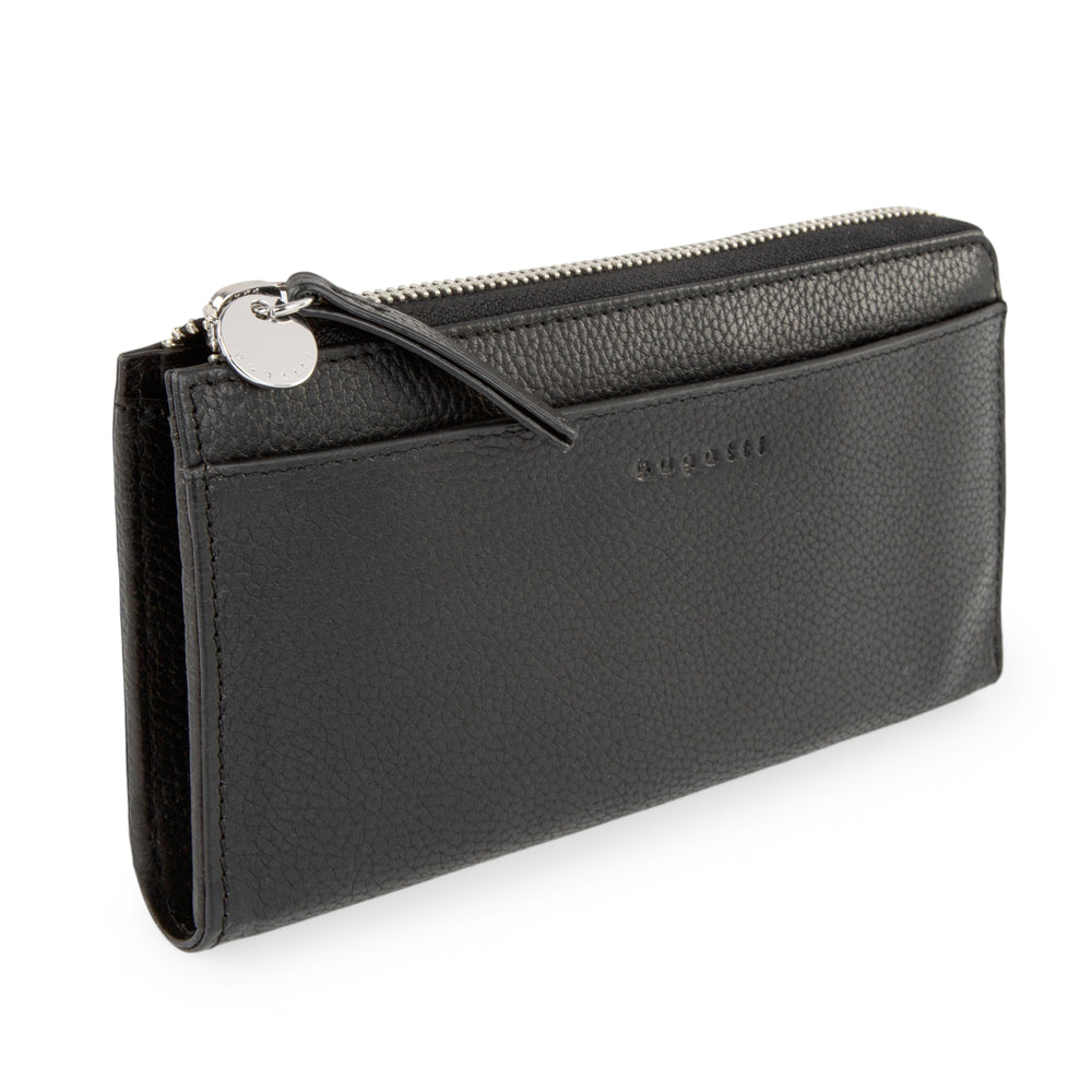 Portefeuille avec fermeture éclair en cuir||Wallet with leather zipper