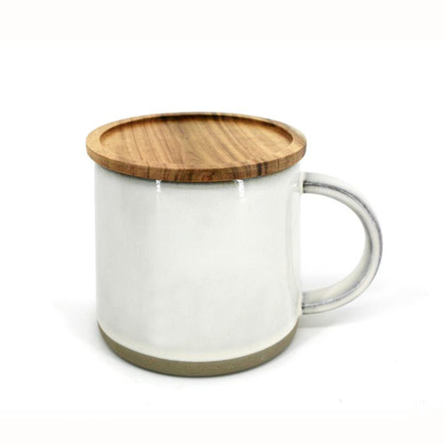 Chope avec couvercle - Blanche||Mug with lid - White