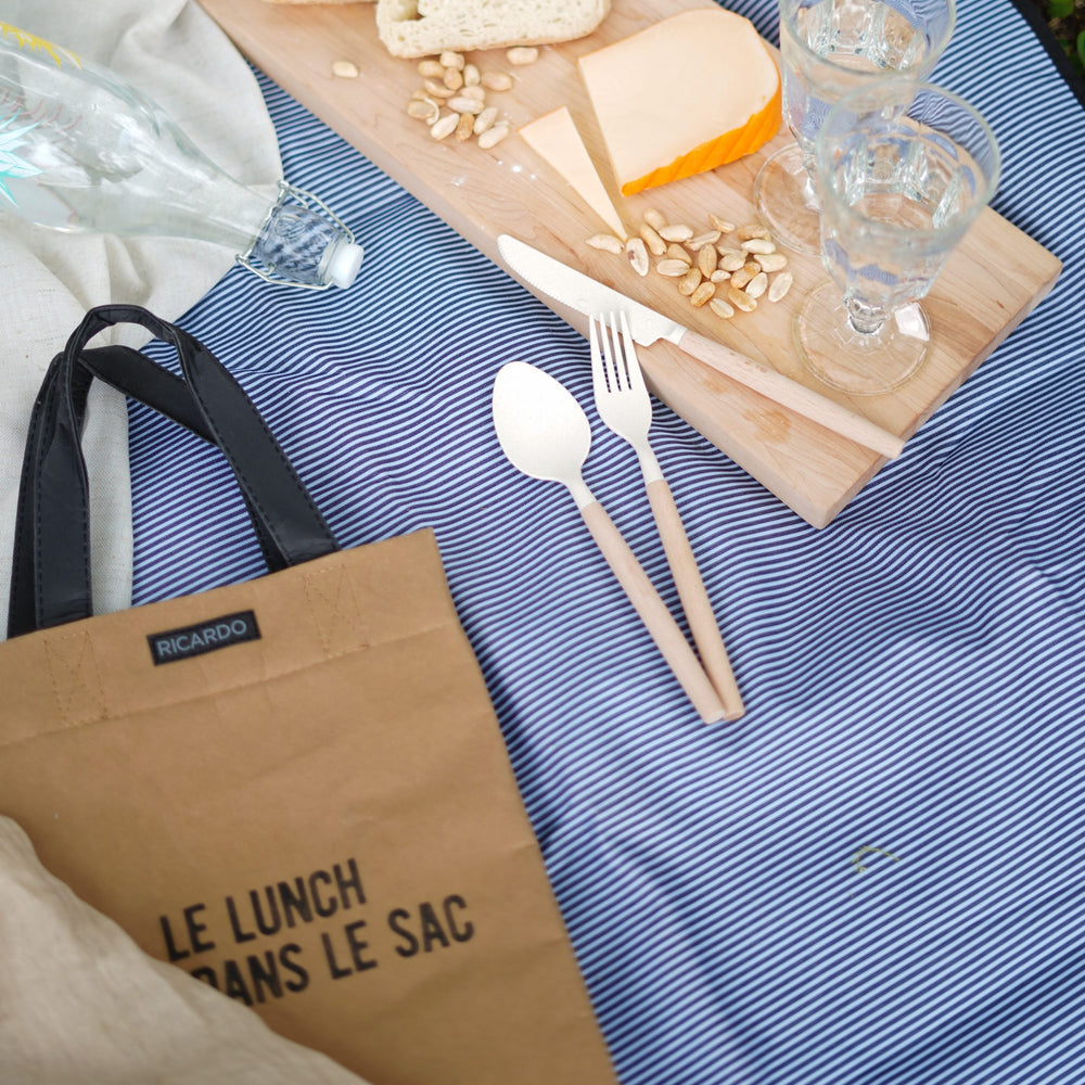 Sac à lunch kraft - Le lunch est dans le sac||Kraft lunch bag - "Le lunch est dans le sac"