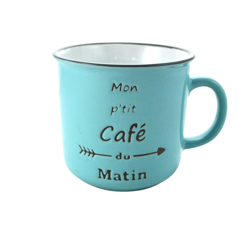 Tasse vintage - Mon p'tit café du matin||Vintage mug - Mon p'tit café du matin