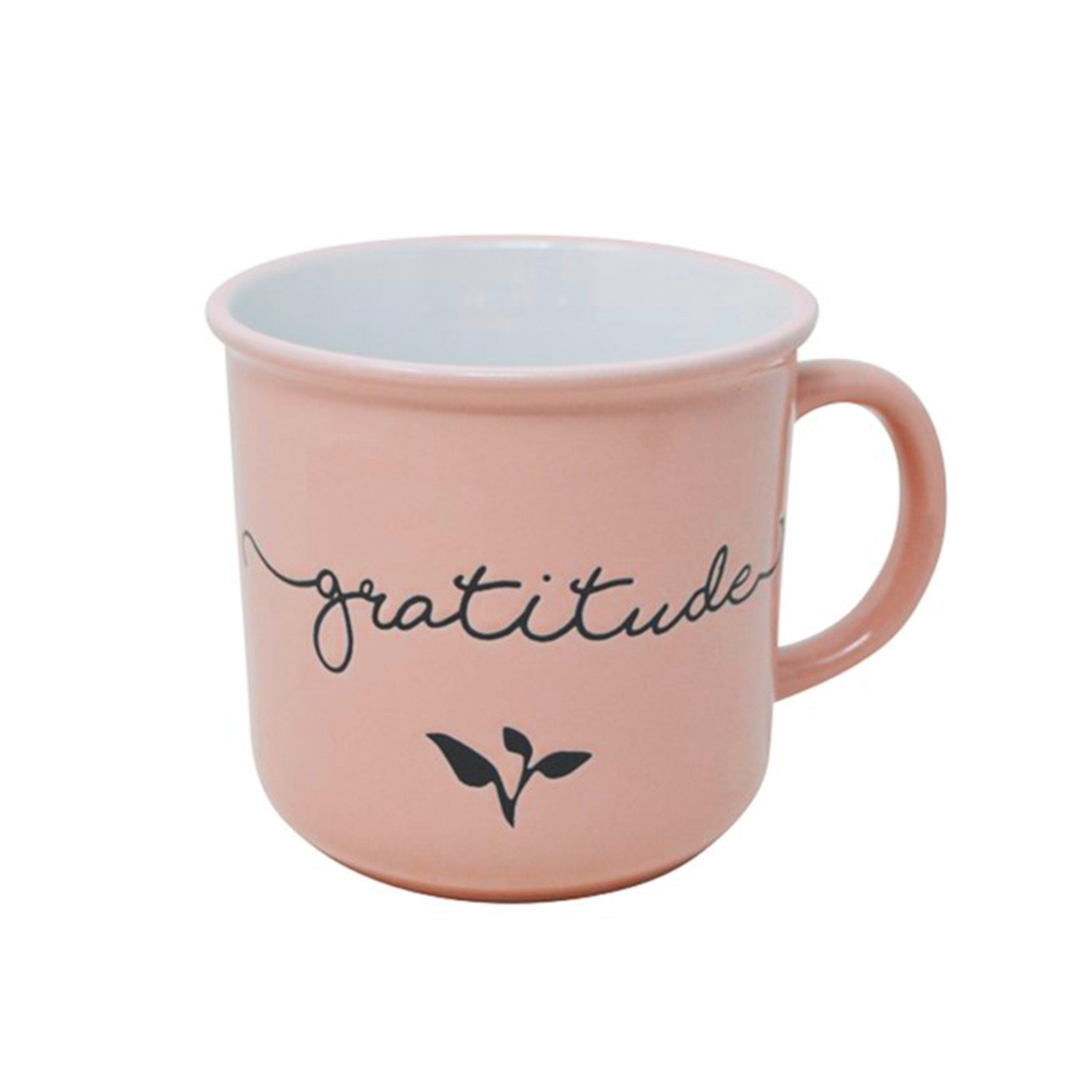 Vintage mug Gratitude Mugs with text Boutique Kozy