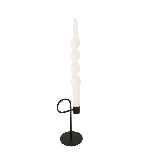 Ensemble de 2 bougies torsadées - Blanc||Set of 2 twisted candles - White