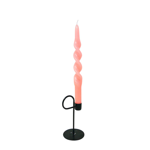 Ensemble de 2 bougies torsadées - Rose||Set of 2 twisted candles - Pink