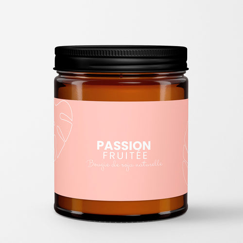 Chandelle ambrée 250 ml - Passion fruitée||Amber candle 250 ml - Fruity passion