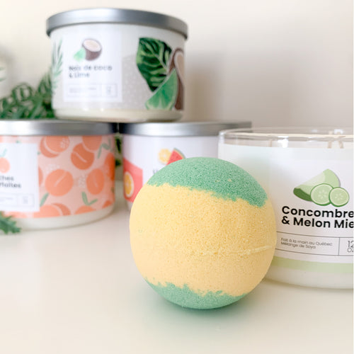 Bombe de bain - Concombre Melon||Bath bomb - Melon Cucumber