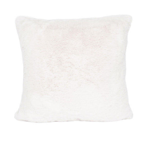 Coussin fausse fourrure de lapin - Blanc||Fake rabbit fur cushion - White