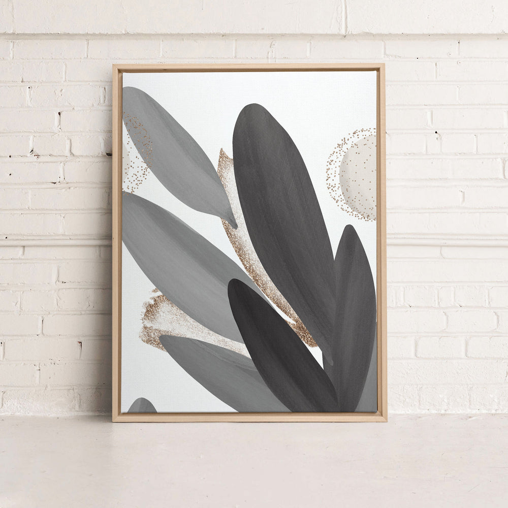 Toile - Feuillage gris||Canvas - Grey foliage