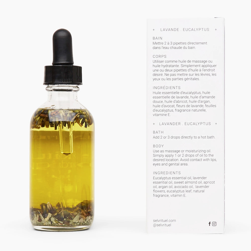 Flacon huile botanique - Rituel nordique||Botanical Bath and Body Oil - Rituel Nordique